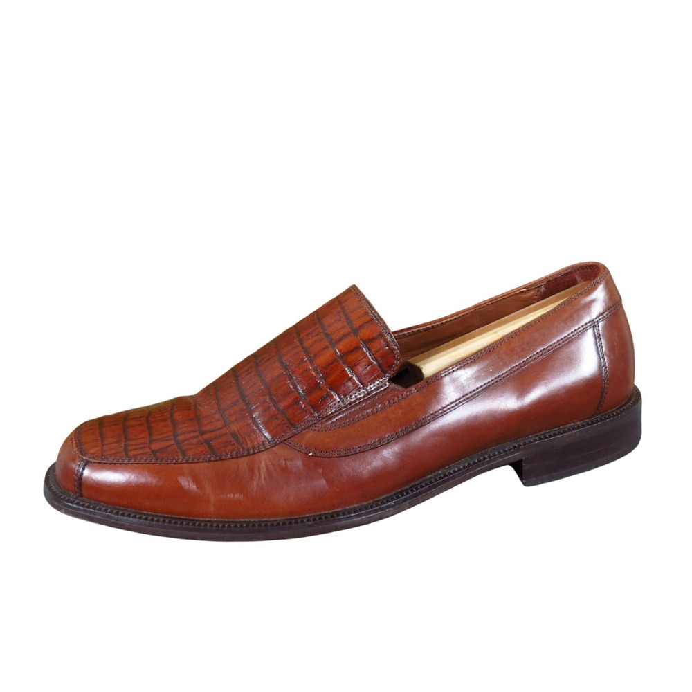 Stafford 19963-8 Mens Loafer Size 10.5 M Dress Shoes Formal Brown Leather Brazil